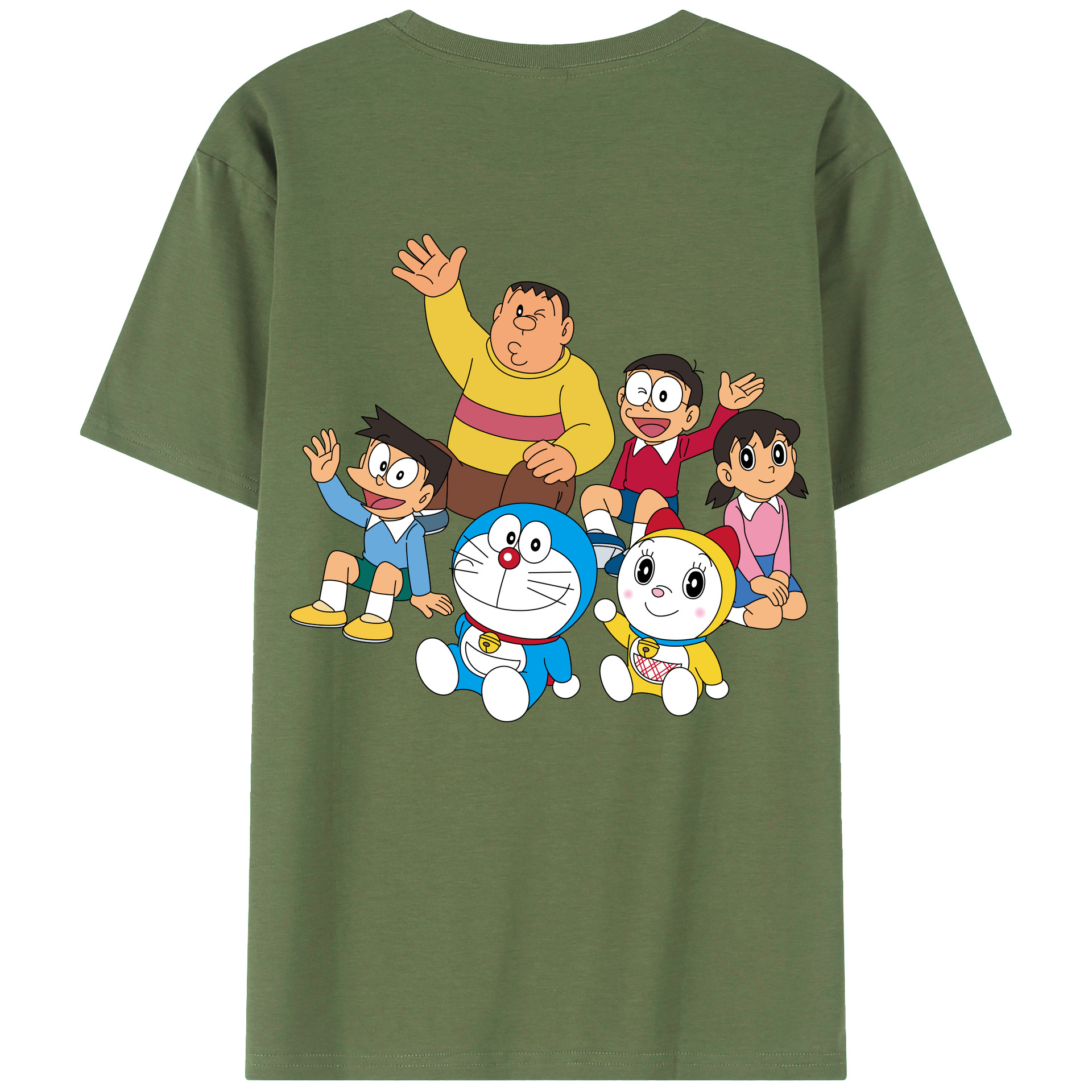 （画像用） ドラえもん 骨川 スネ夫 Doraemon Honekawa Suneo 綿100％ メンズ半袖Tシャツ（バックプリント） 通気性